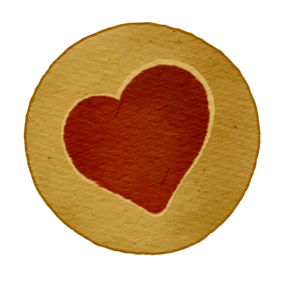 Sweet biscuit for Valentine's day sticker, badges and labels. png