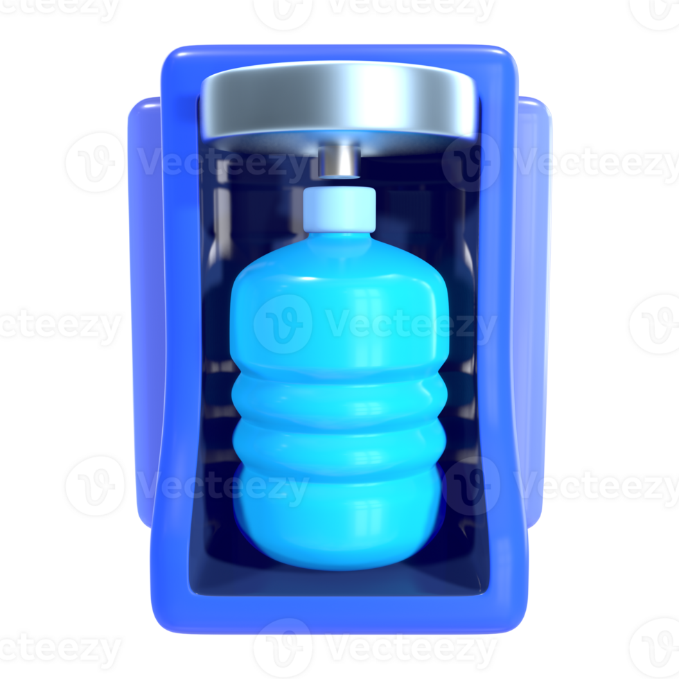 Water Bottle Refill Station 3D Illustration Icon S1 png
