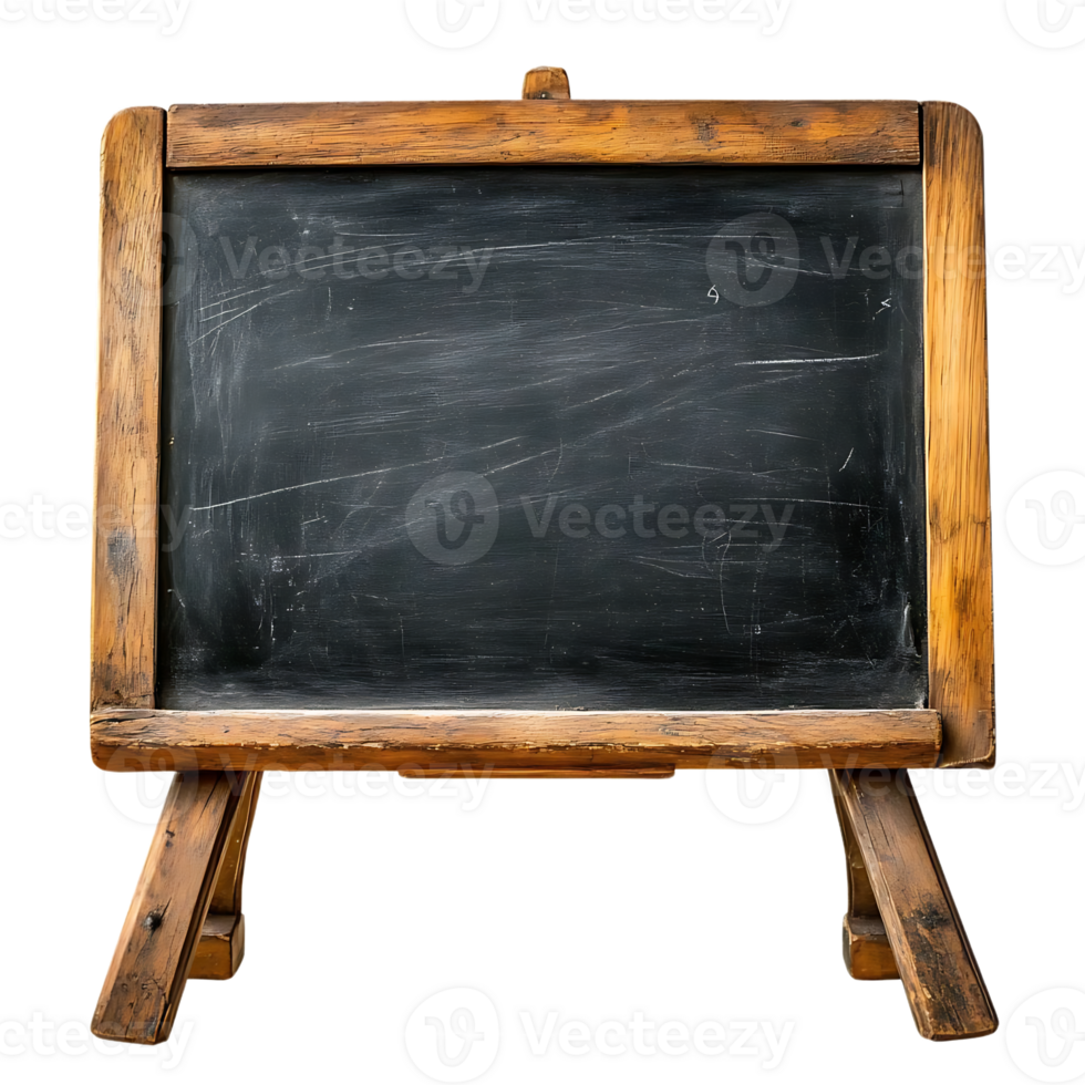 Old Wooden Chalkboard with Transparent Background png