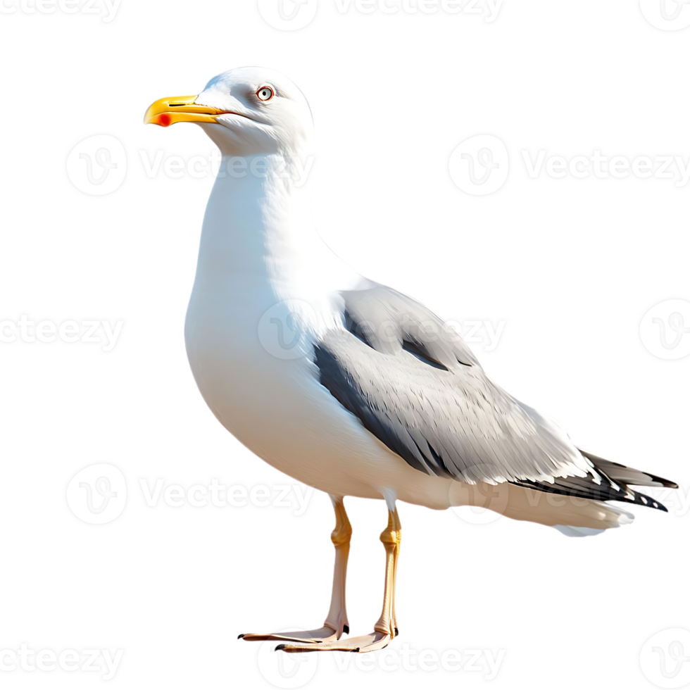 Seagull Soars on Transparent Background, Wildlife Image with Isolated Bird png