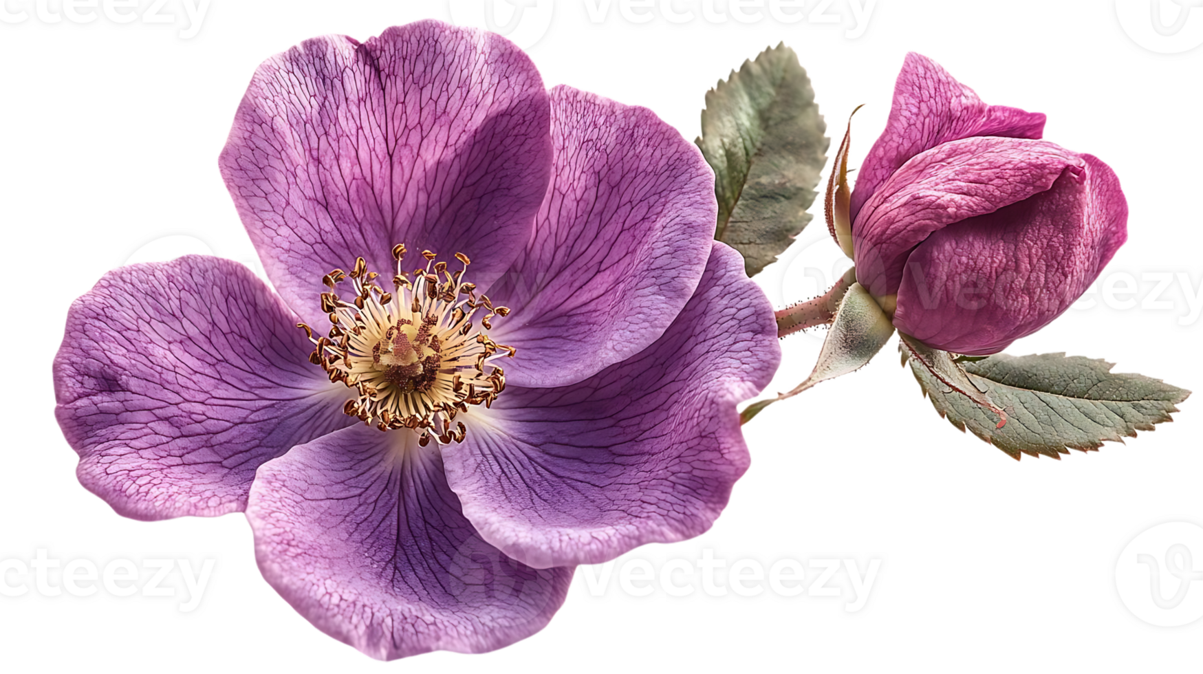 Purple Rose Blooms with Transparent Background png