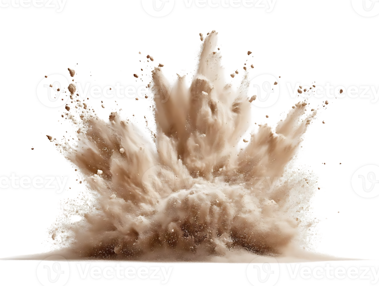 Sand Explodes, Creating a Stunning Transparent Background Effect png