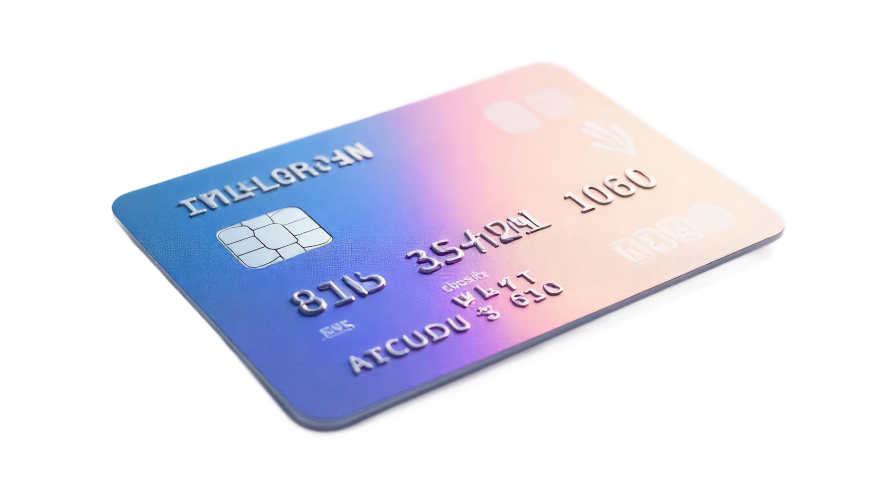 Closeup of a Modern Debit Card with Gradient Design, Secure Payment Technology, and Financial Transaction Concept png