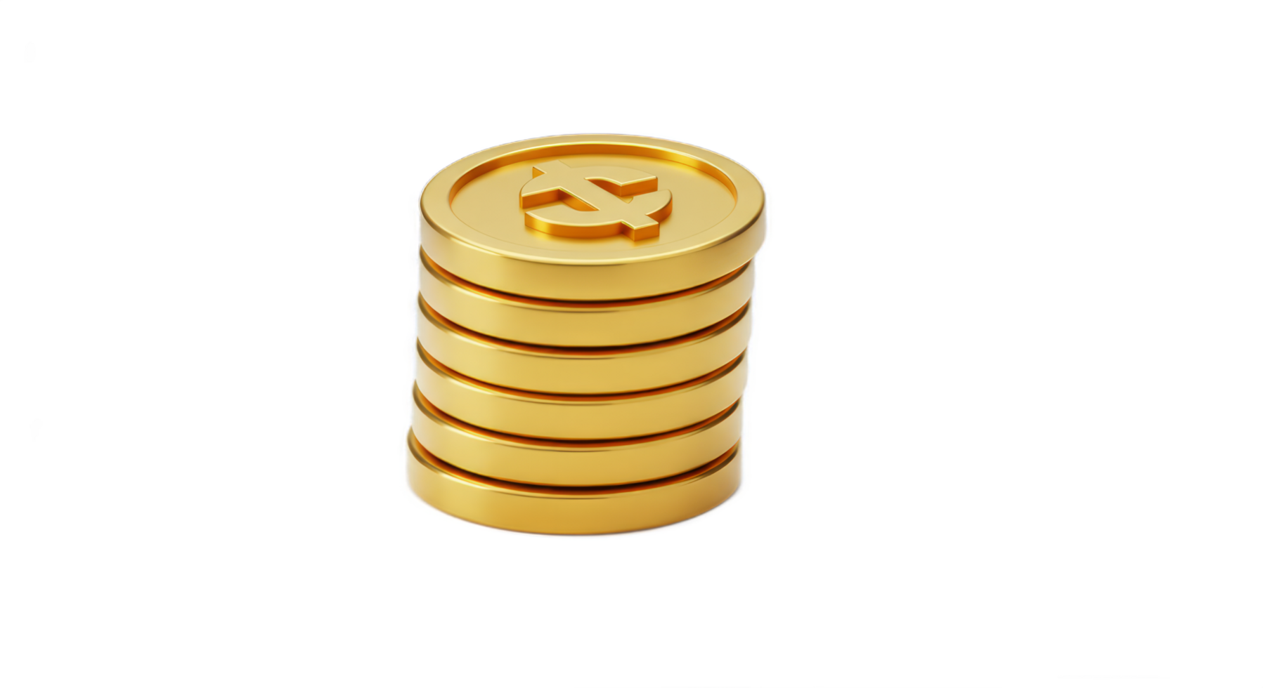 A Stack of Golden Coins Representing Financial Success and Wealth Accumulation png