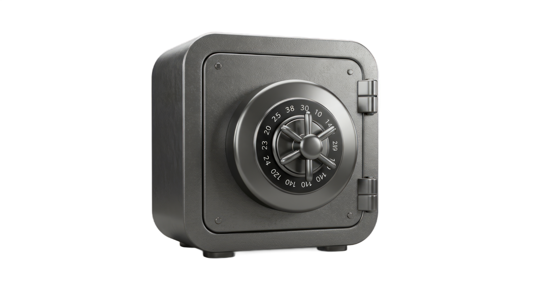 A Sturdy Metal SafeBox with Combination Lock. Security and Protection png
