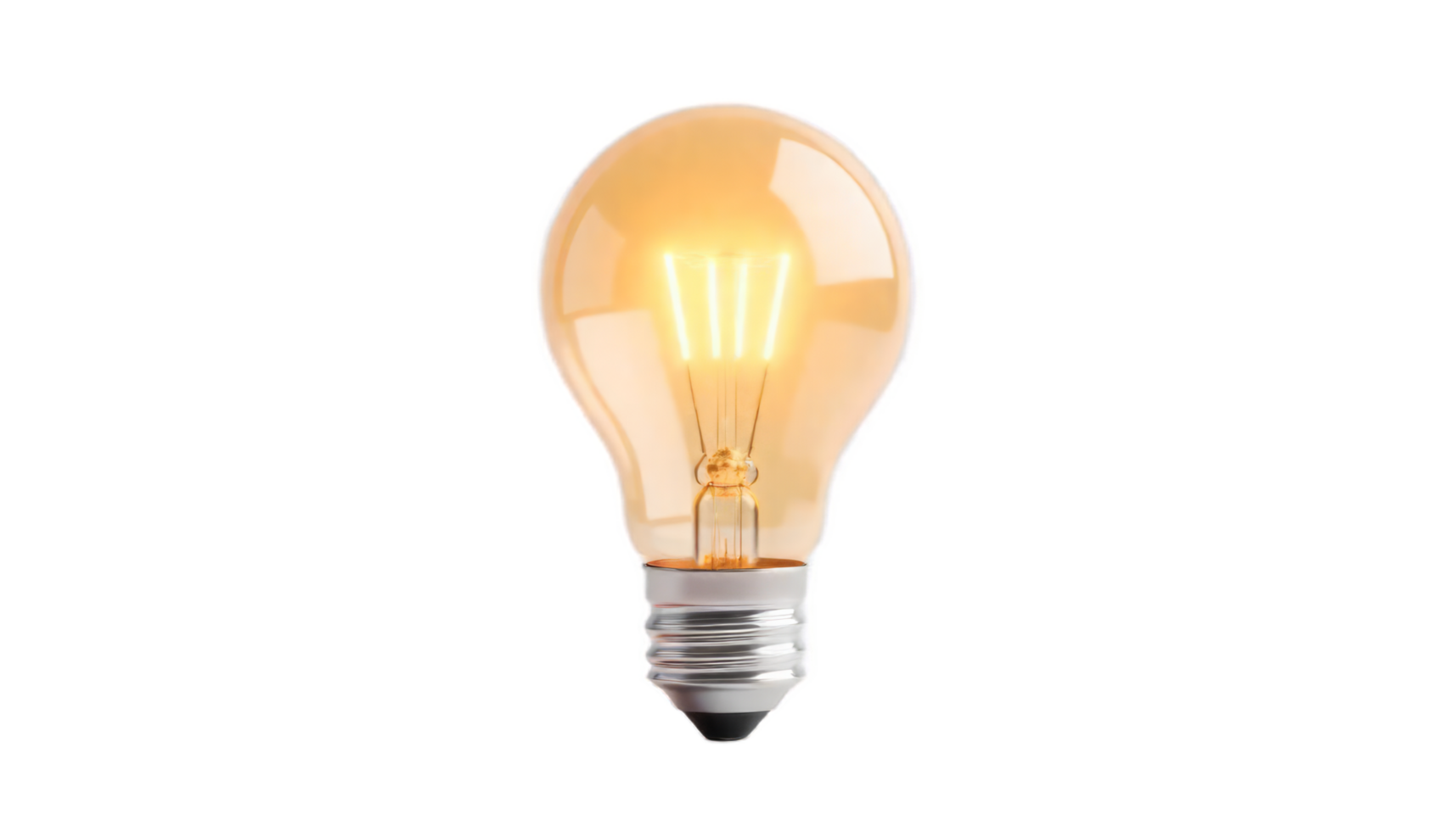 Illuminating Ideas. A Glowing Light Bulb Representing Brilliance and Innovation png