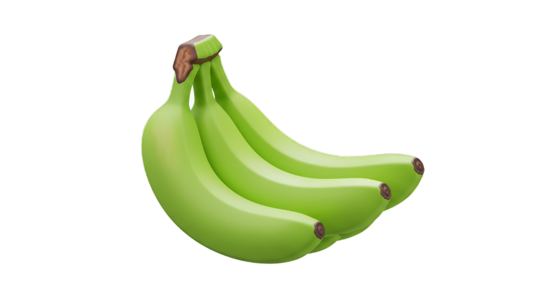 A Bunch of Fresh Green Bananas Ready to Ripen Healthy Tropical Fruit png