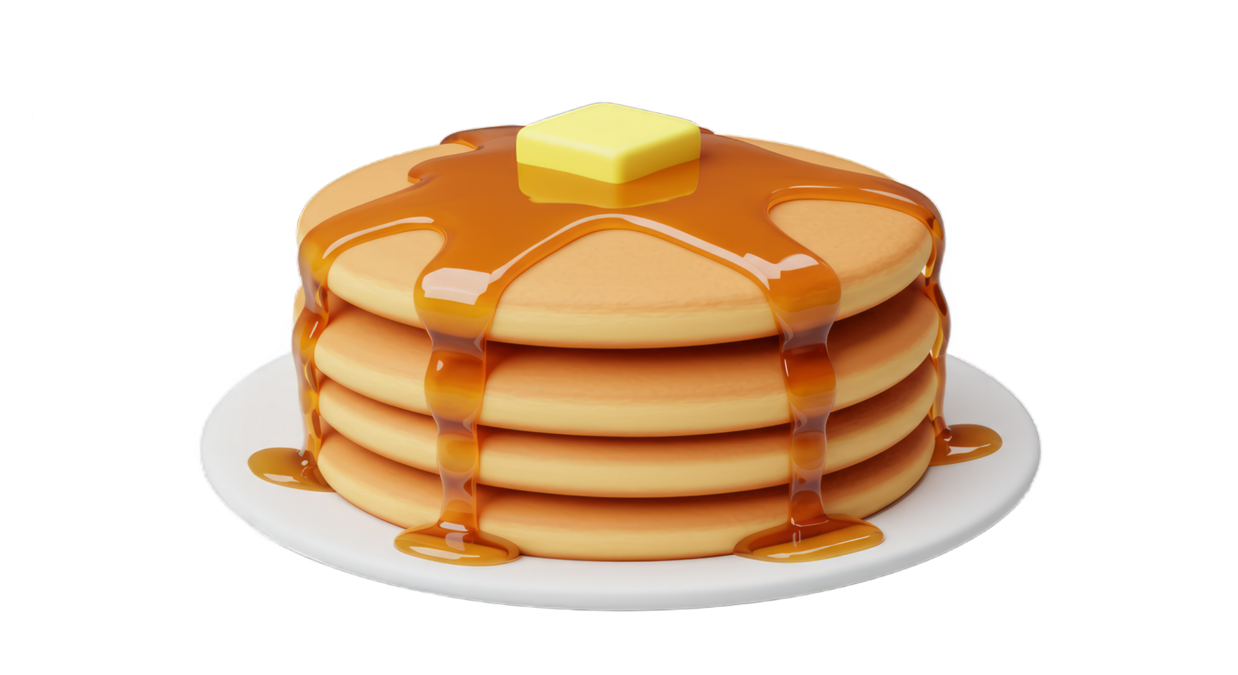 A Stack of Delicious Buttery Pancakes Drizzled with Golden Syrup A Perfect Breakfast Treat png