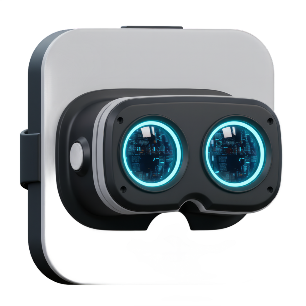 Futuristic Virtual Reality Headset Design Immersive Technology 3D Glasses Modern Gadget png