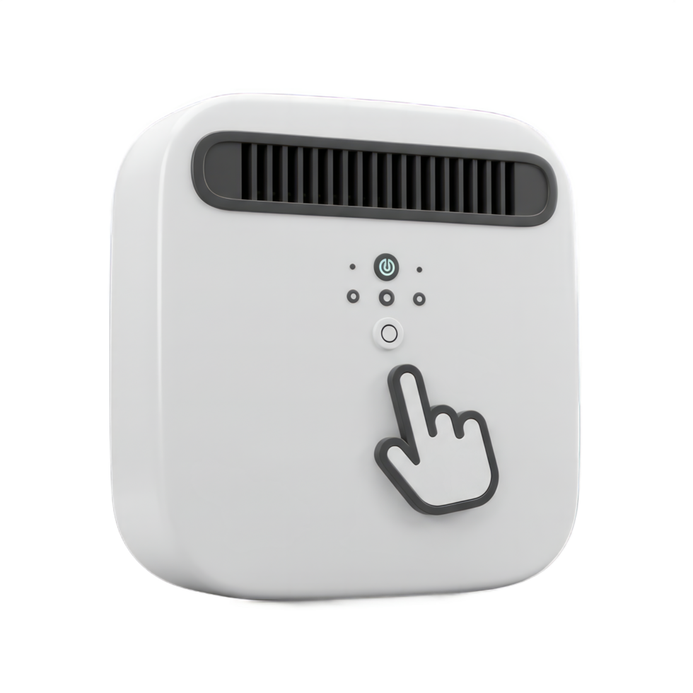 Compact Air Purifier with User-Friendly Interface Modern Design for Clean Air png