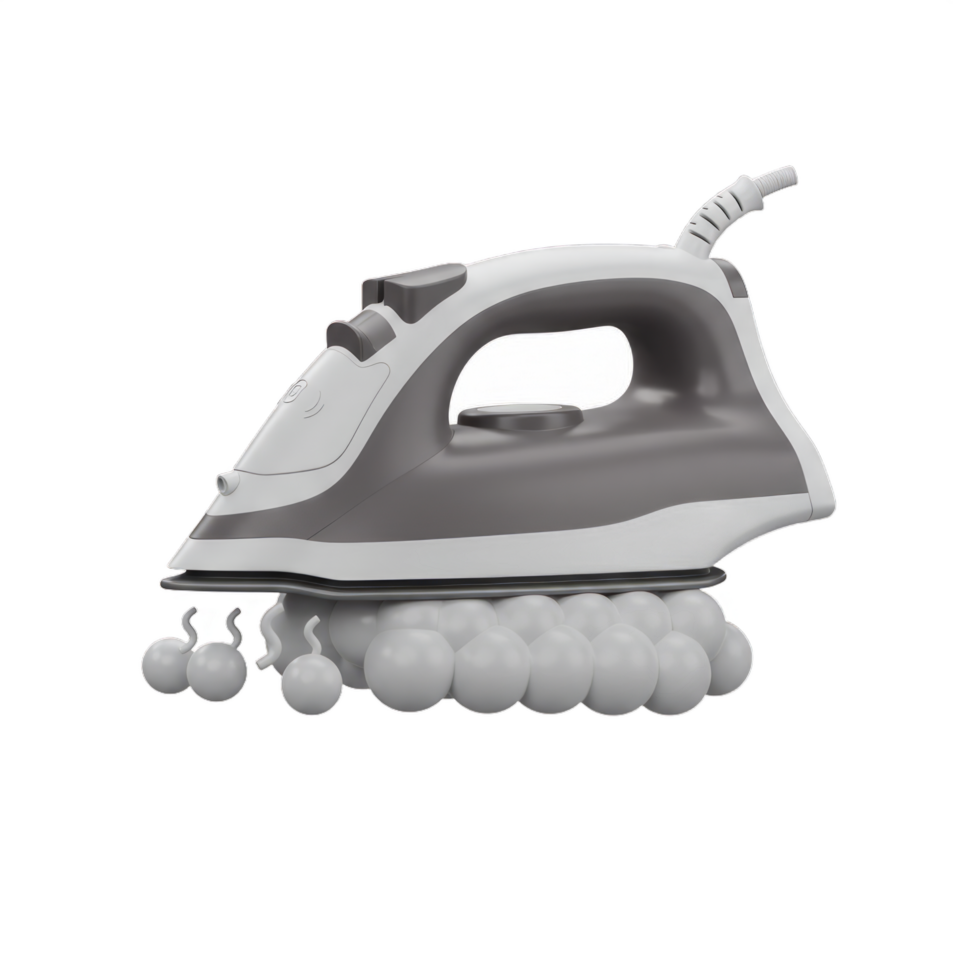 Innovative Steam Iron with Unique Ball-Bearing Base for Effortless Wrinkle Removal png