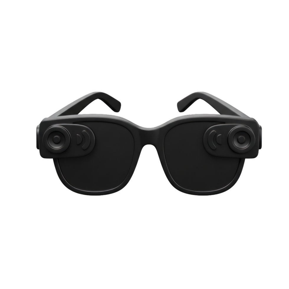 Innovative Smart Glasses Design Modern Technology Eyewear with Built-in Speakers and Controls png