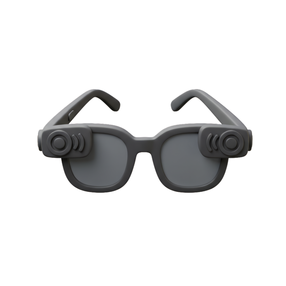 Futuristic Smart Glasses Design 3D Render Innovative Technology Eyewear Gadget png