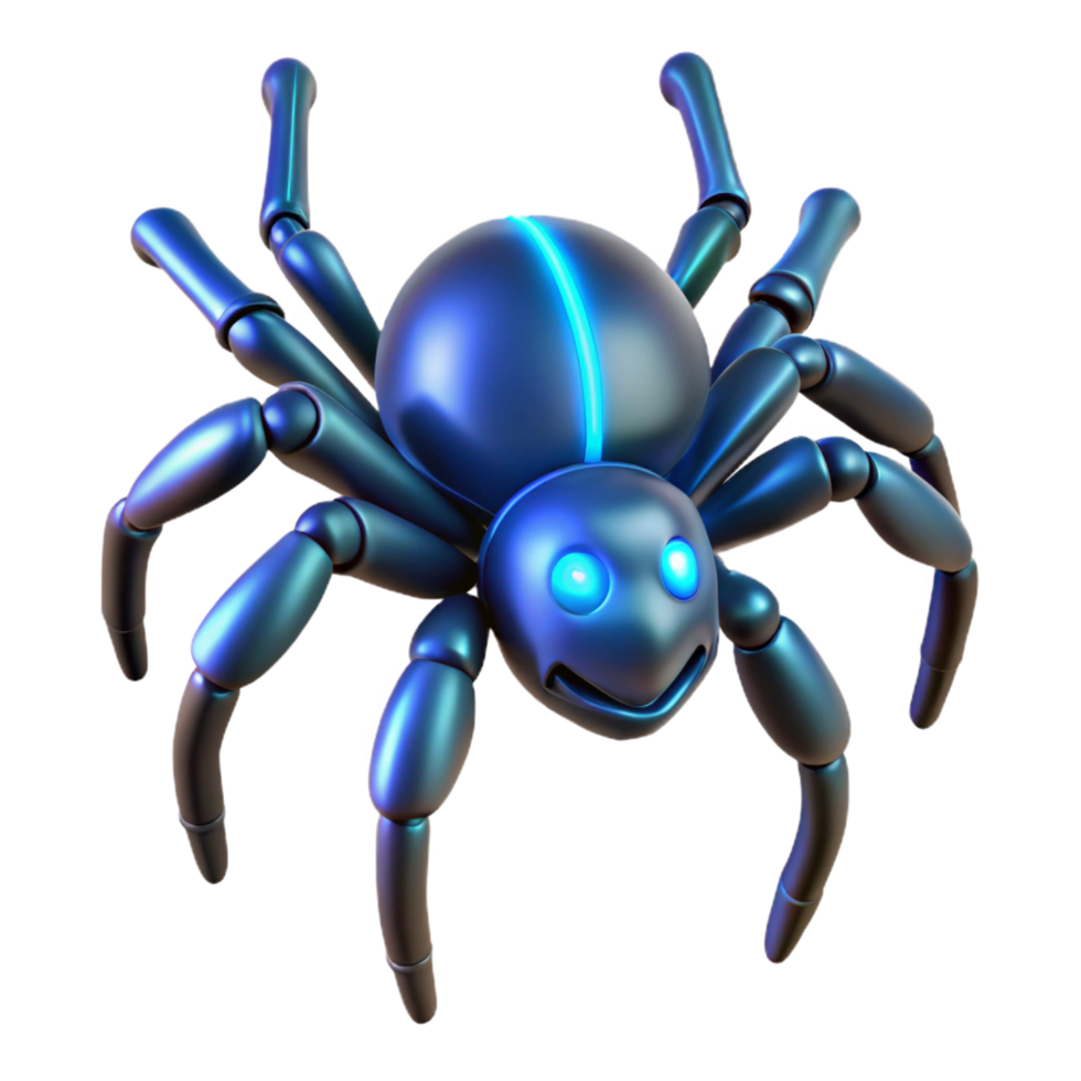 3D Render of a Friendly Robot Spider png