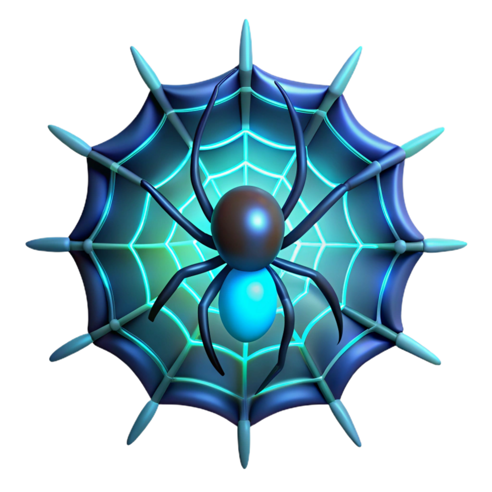 3D Render Spider Web Art png