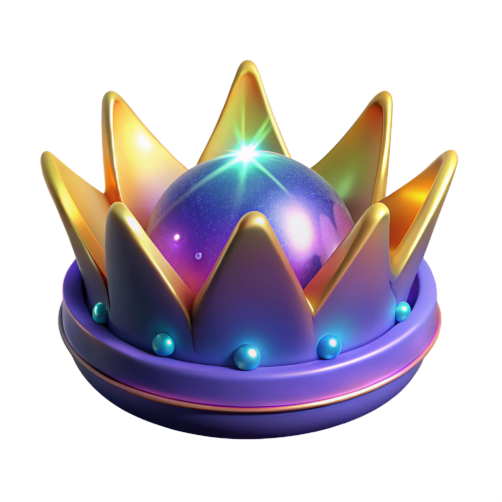 3D Render of a Sparkling Jewel Crown png