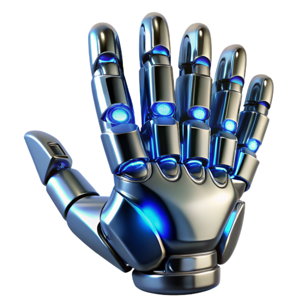 Cybernetic Hand 3D Render Futuristic Robotic Arm Technology Innovation Digital Art png