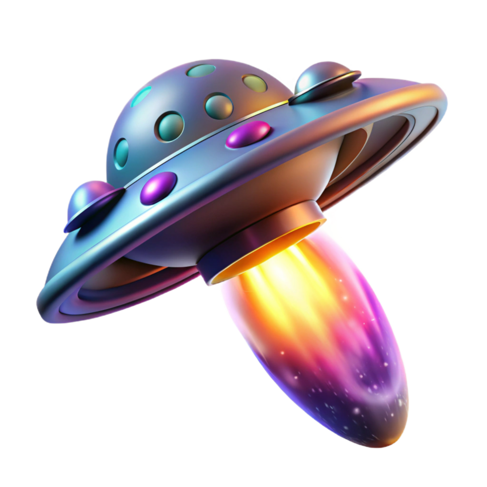3D Illustration of a UFO Spaceship png