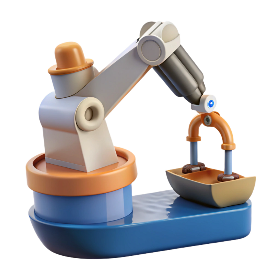 Automated Cargo Handling System Robotic Arm on Vessel for Efficient Loading png