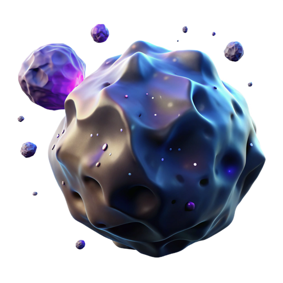 Abstract 3D Render of a Luminous Cosmic Object png