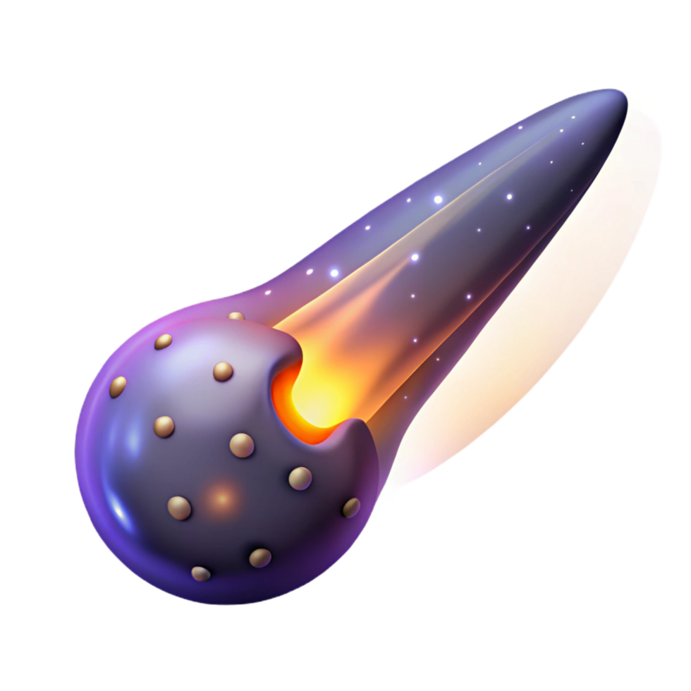 Cosmic Comet 3D Illustration png