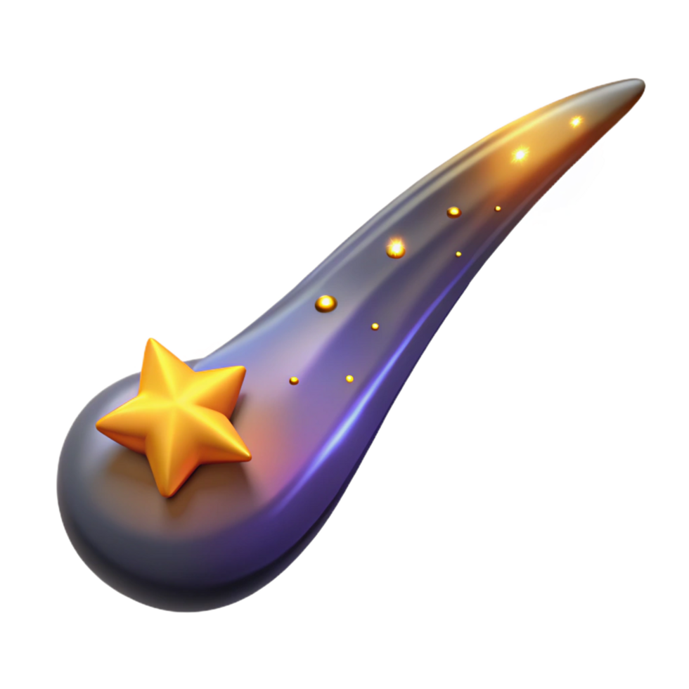 Shining Star Trail A 3D Render of a Celestial Event png
