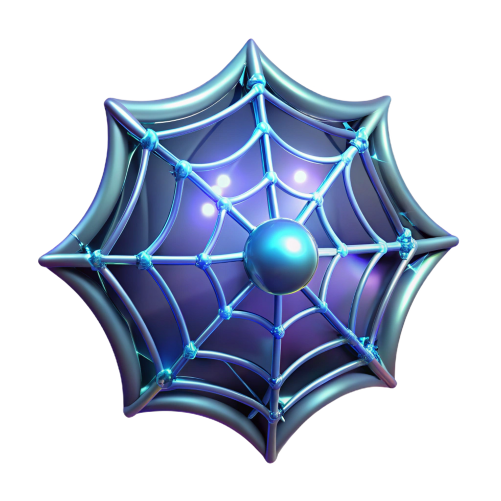 3D Render of a Futuristic Web png