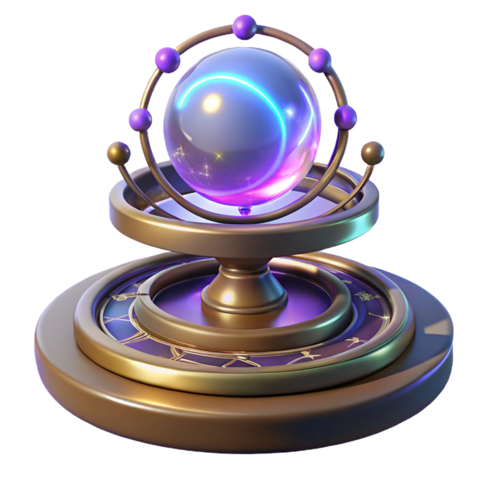 Mystic Orb 3D Render png