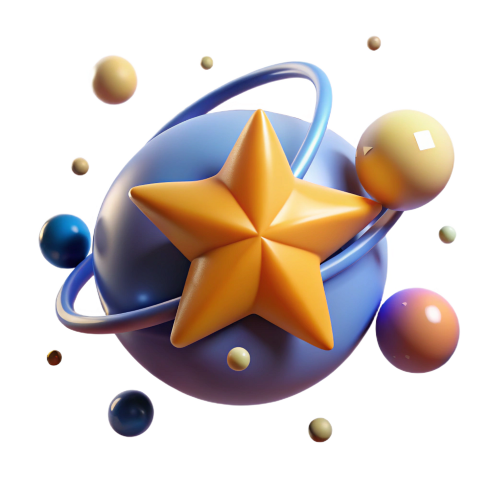 3D Render Star Galaxy Abstract Background png