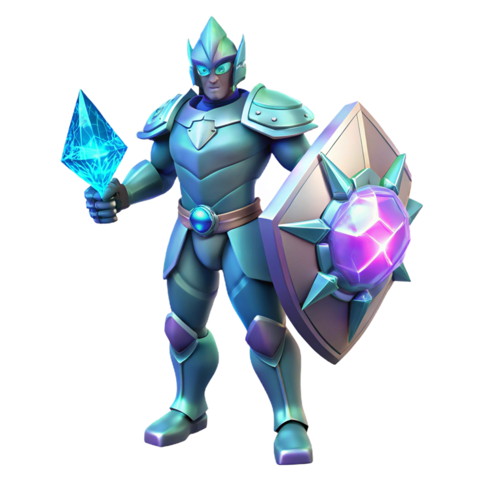3D Render of a Fantasy Knight png
