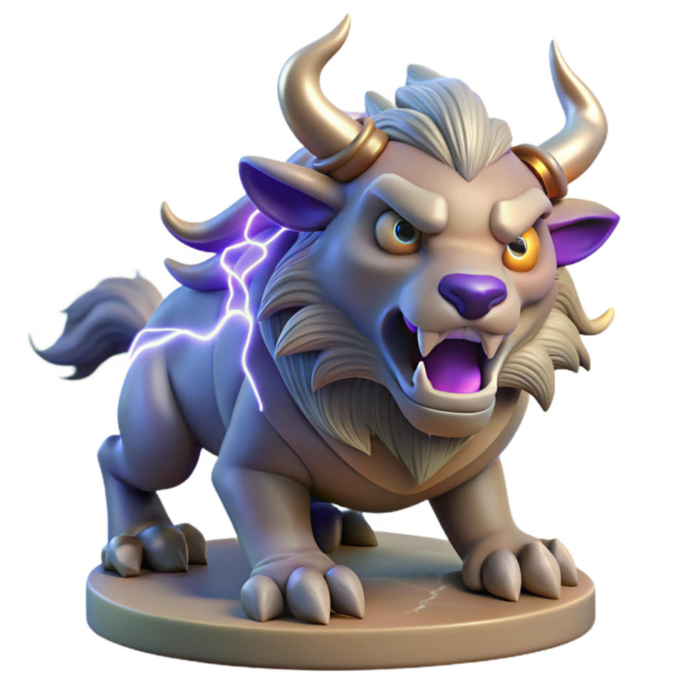 3D Render Fierce Mythical Creature png