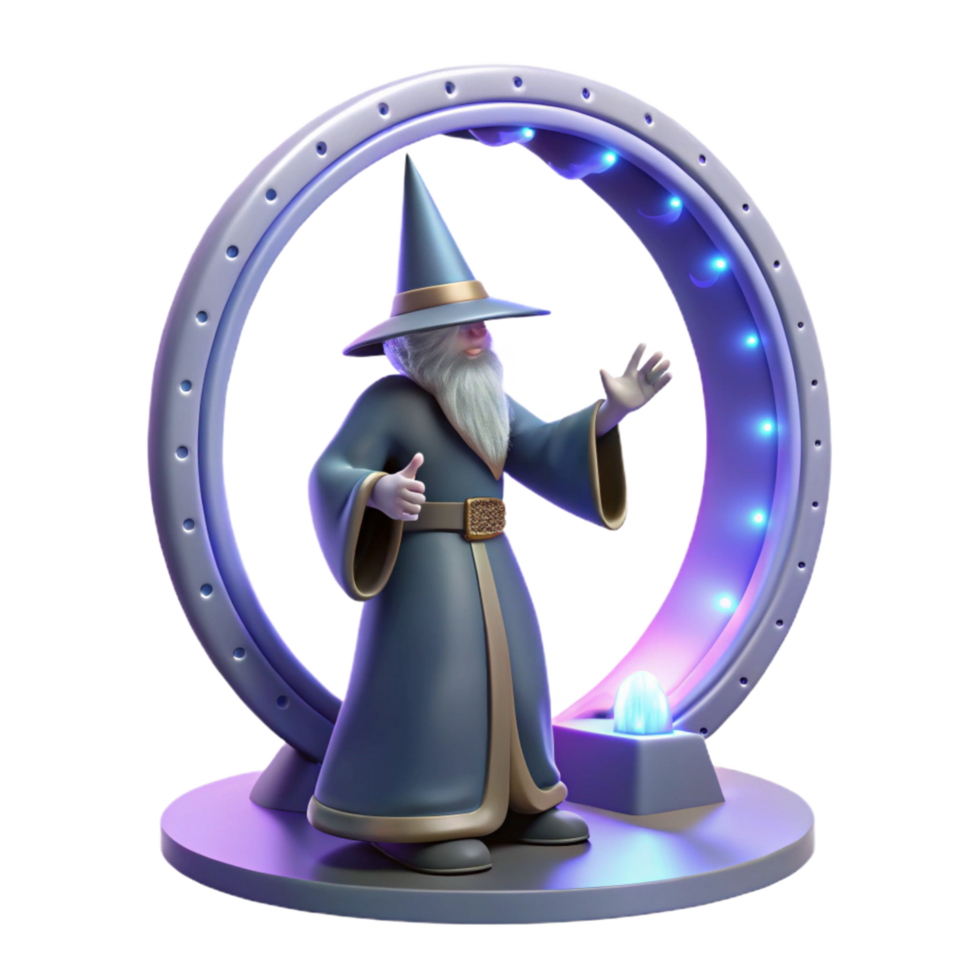 Wizard in Portal 3D Render png