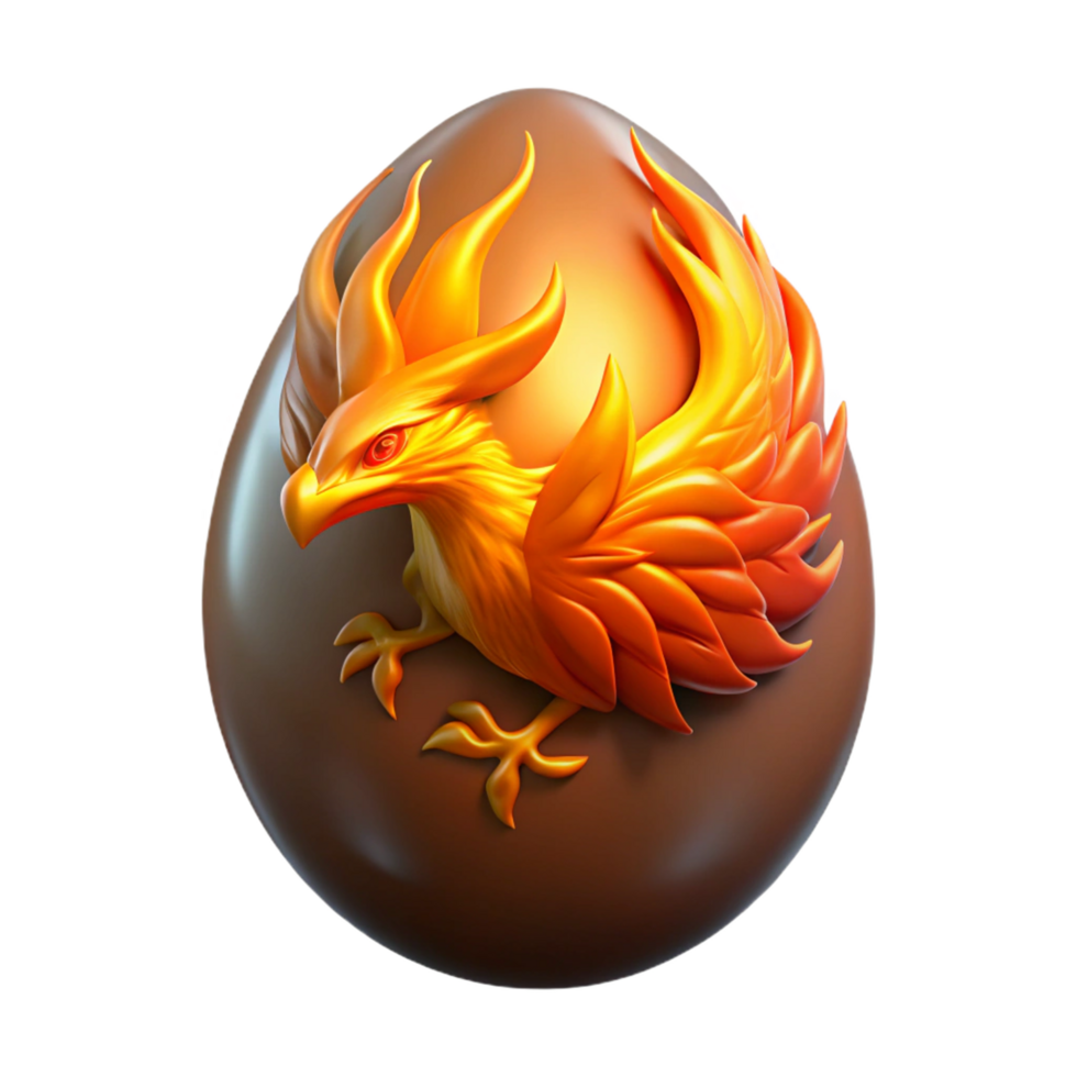 3D Render Phoenix in Egg png