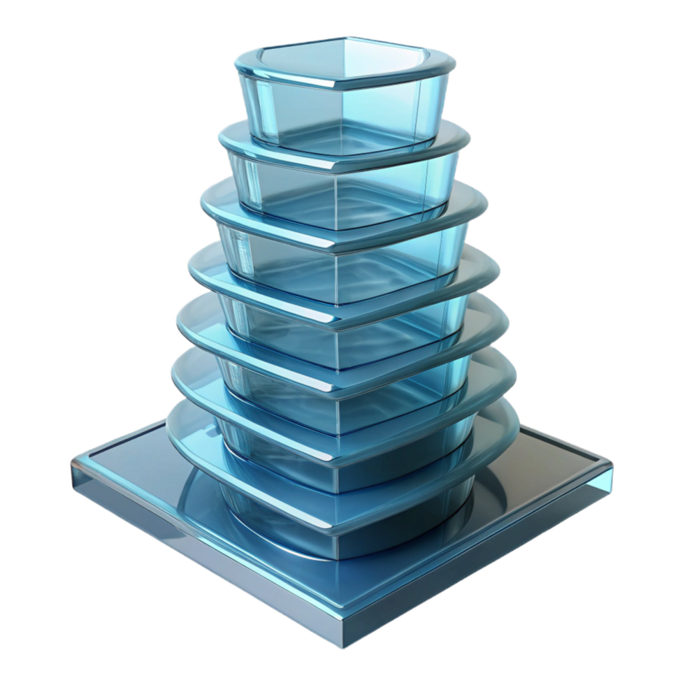 Abstract 3D Tower Structure Render png