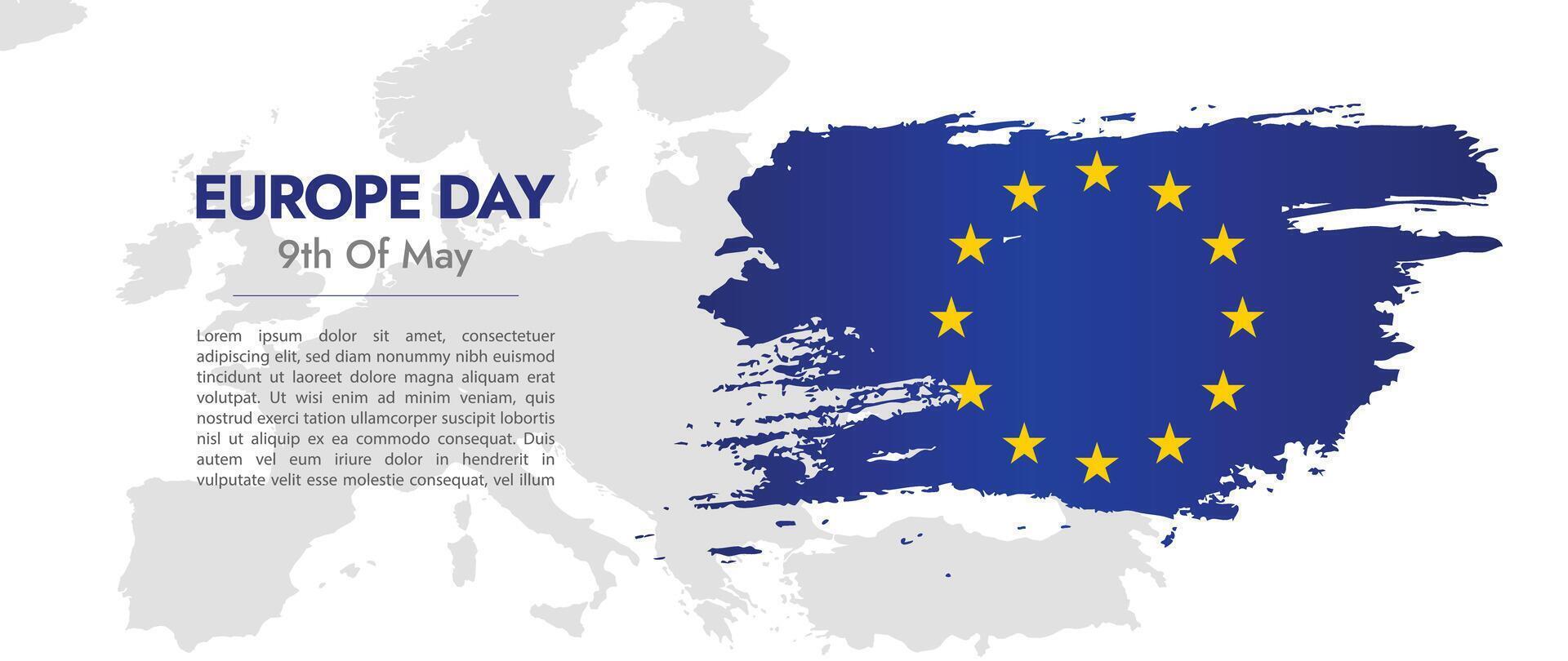 Stylish EU Flag Banner with a Contemporary and Artistic Touch vector
