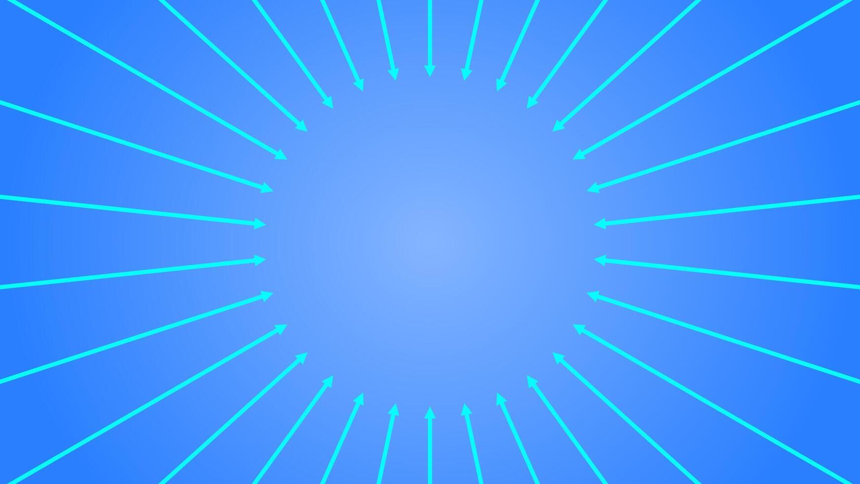 Radial Arrow on Gradien Blue Background vector