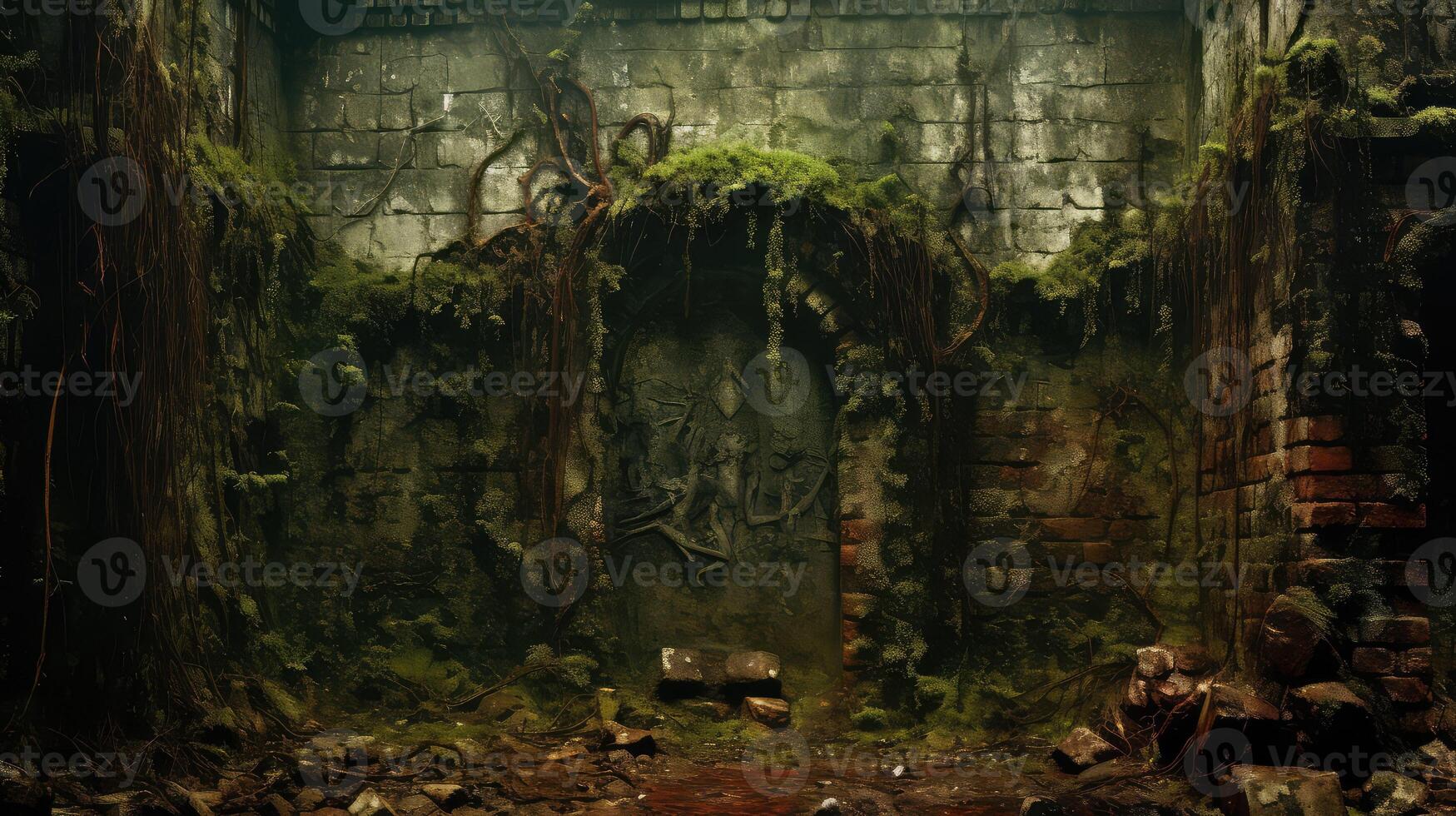 crumbling hell wall photo