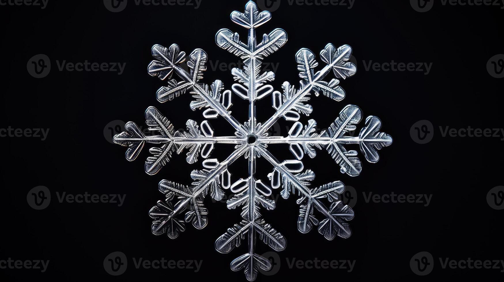 backdrop snowflake on black photo