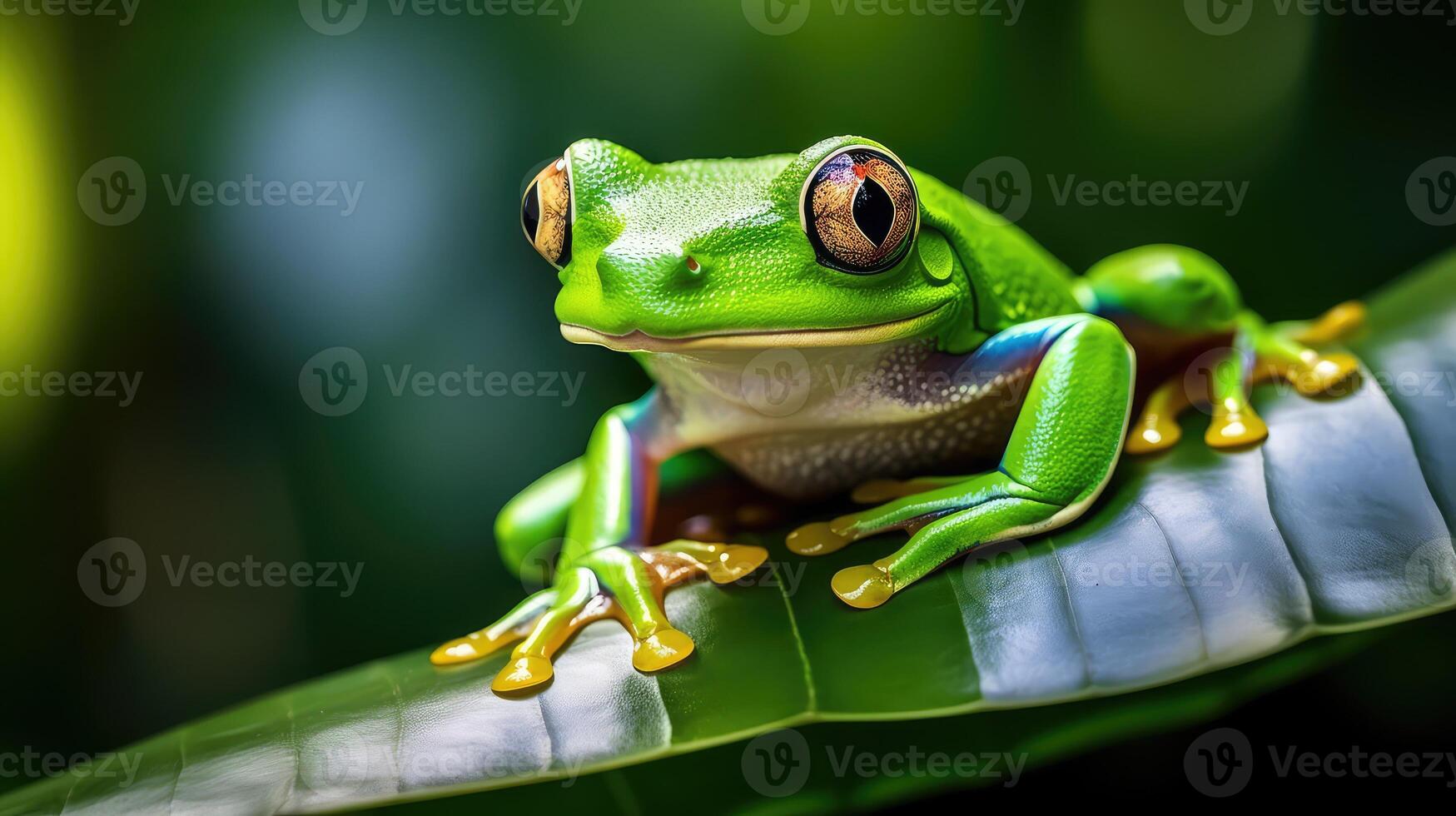 foliage green tree frog photo