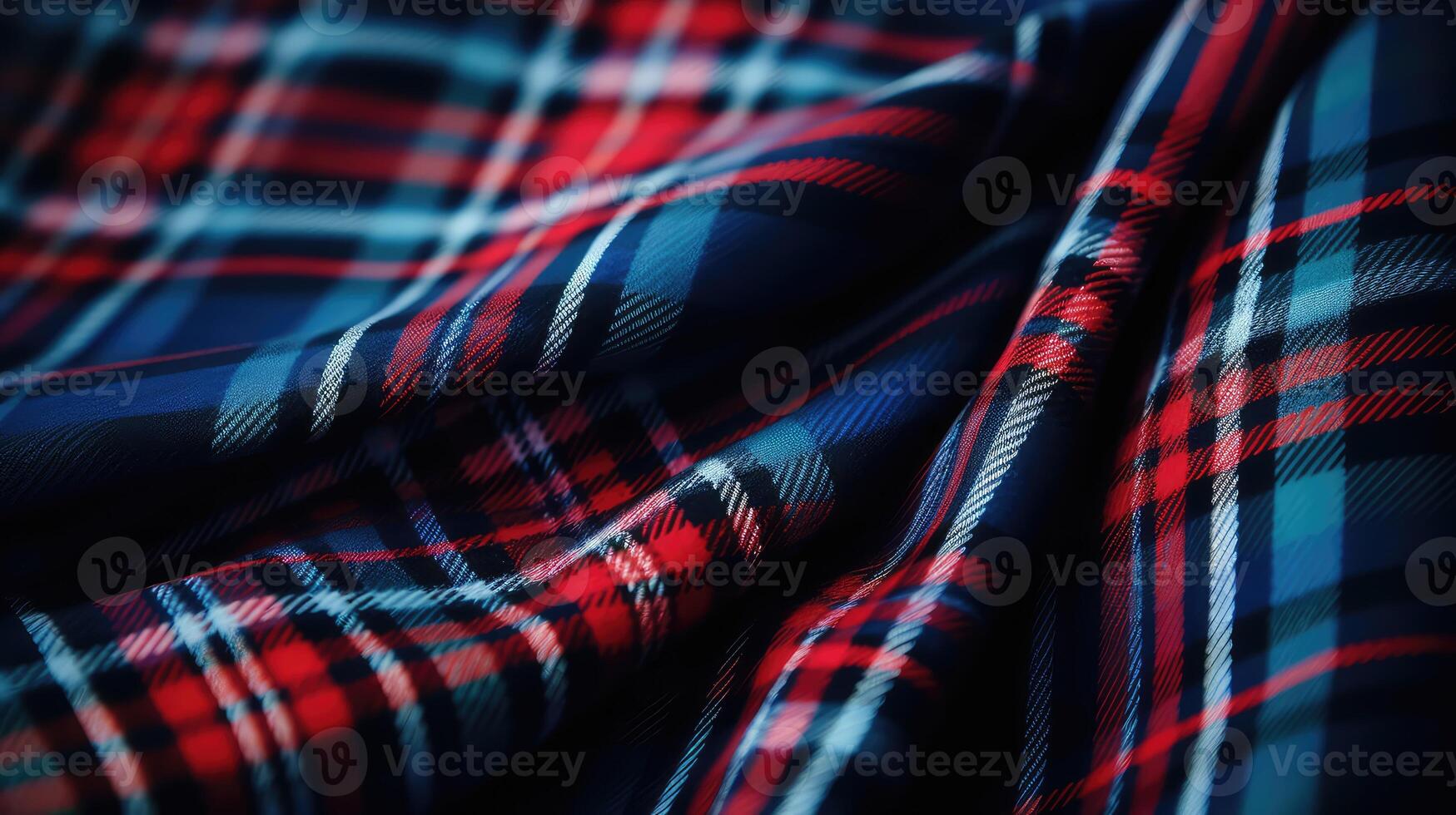 textile tartan background blue red photo