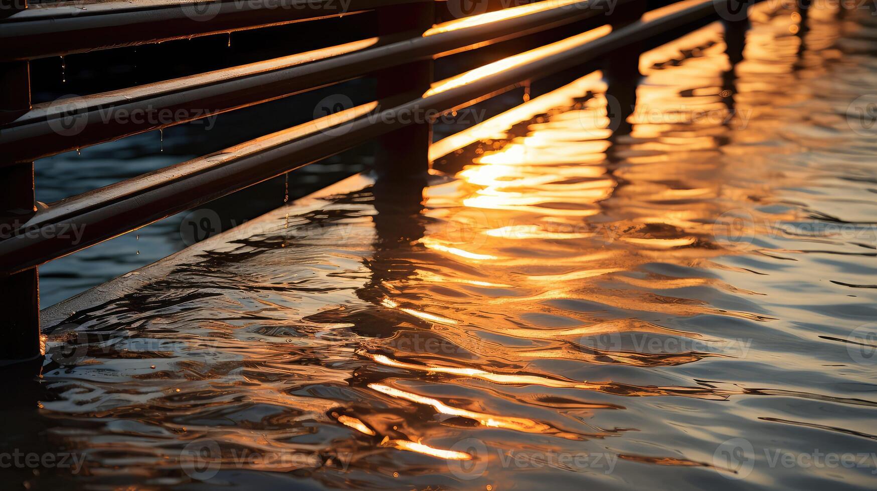 railing water streaks photo