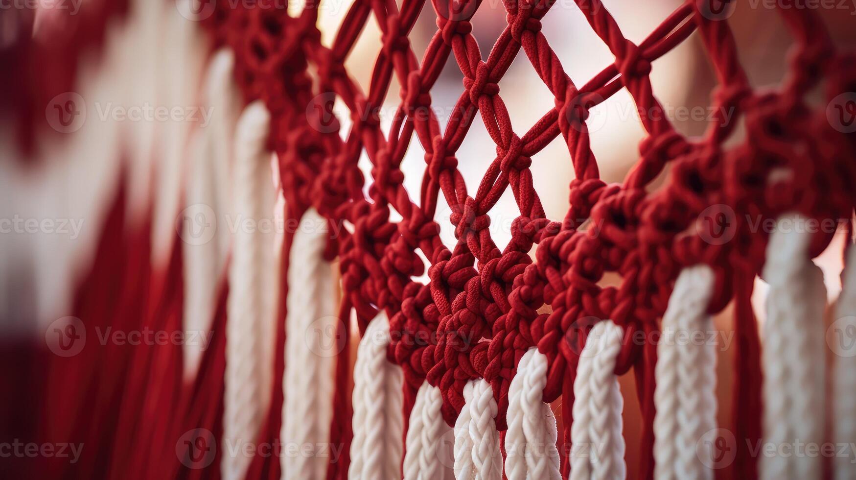 bohemian red white string photo