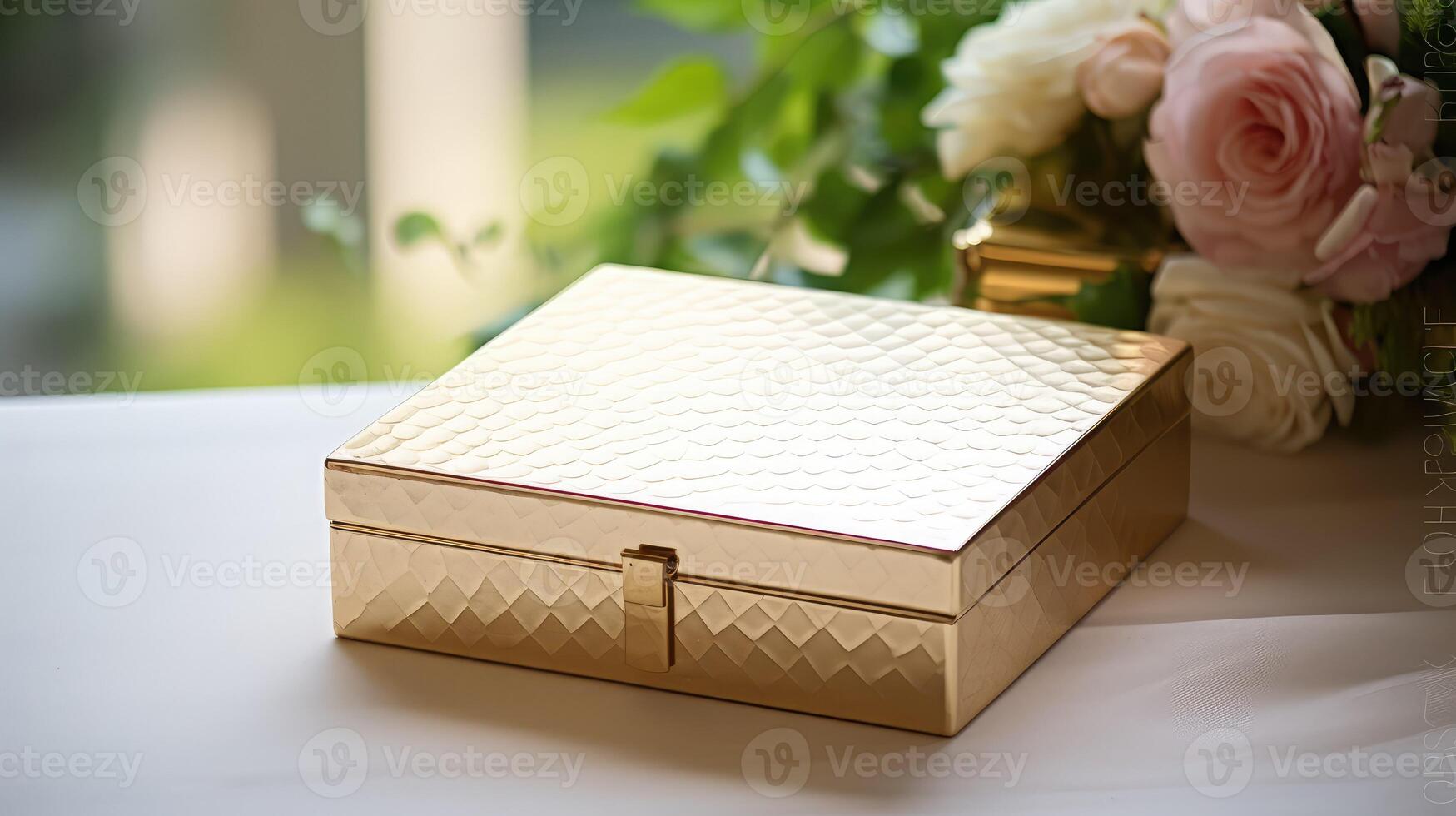 box gold textured photo