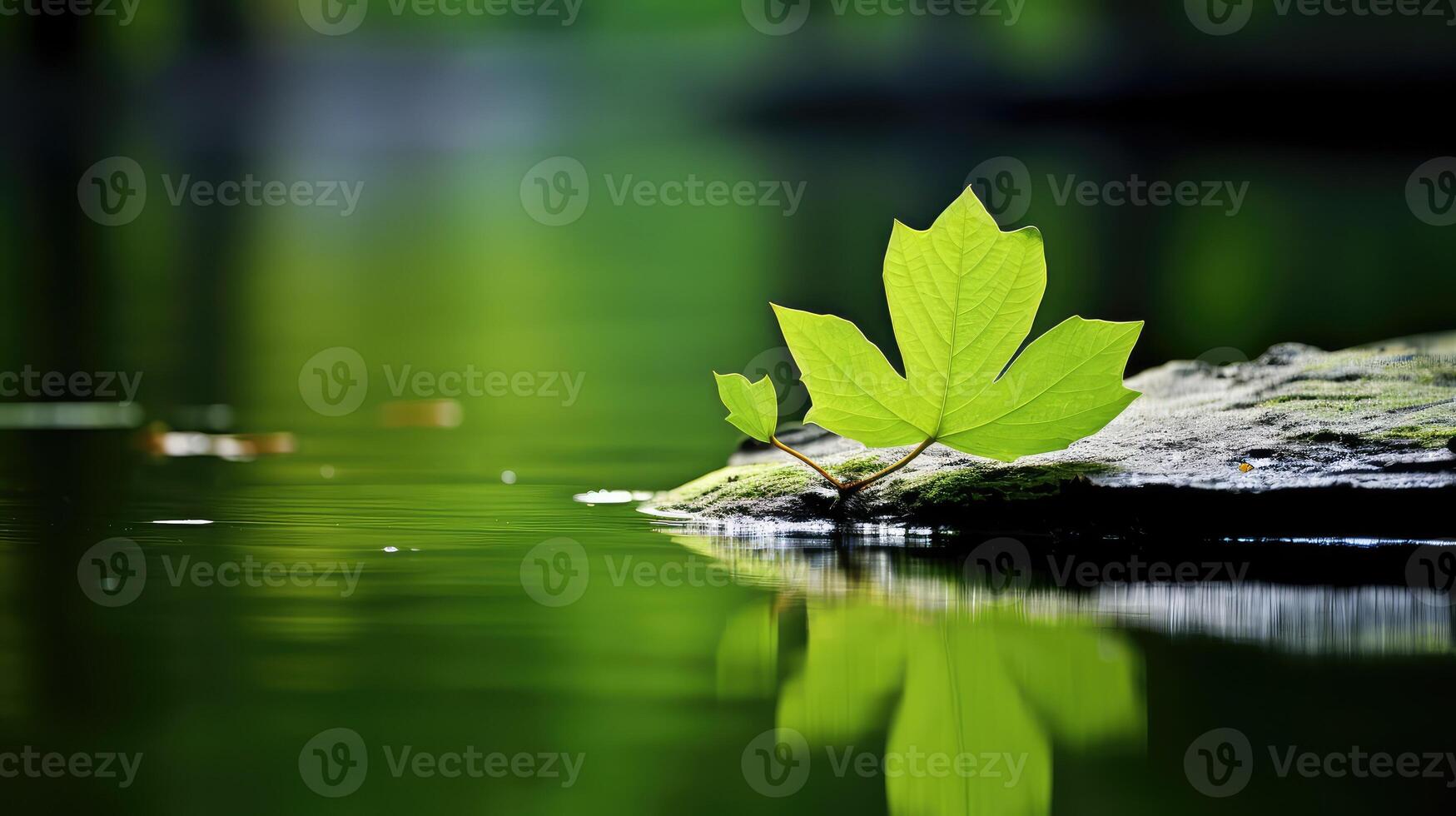 serenity green leafs photo
