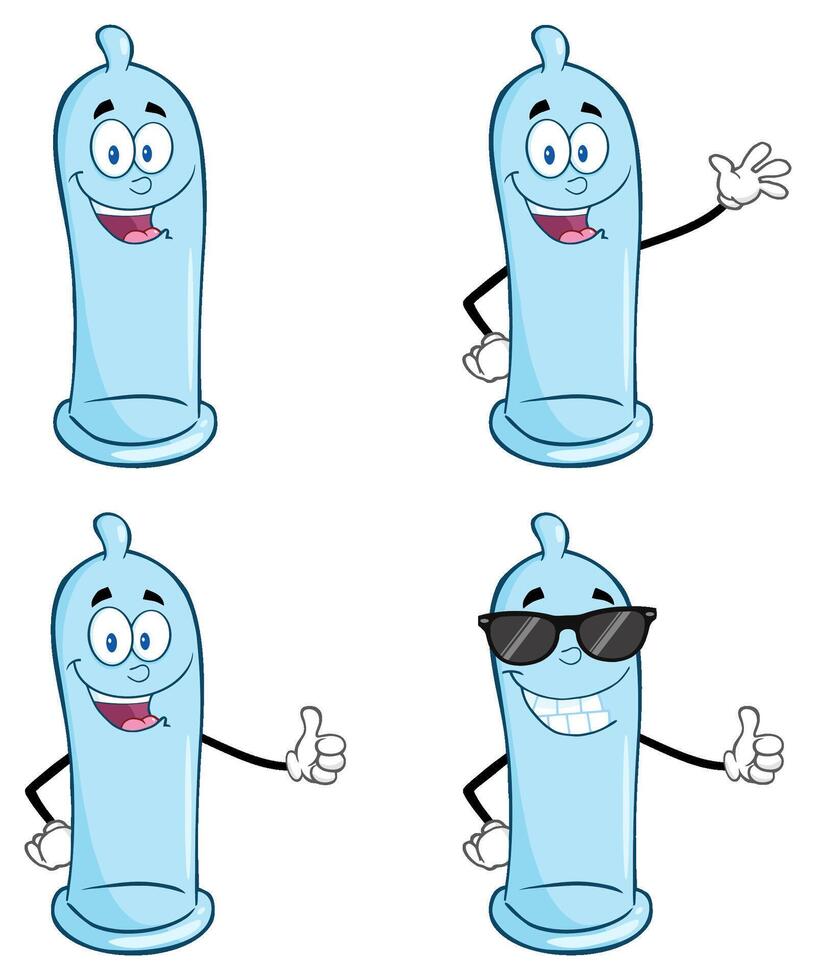 condom cartoons Blue Condom Cartoon Mascot Character. Collection Set - 1 56265319 Vector  Art at Vecteezy