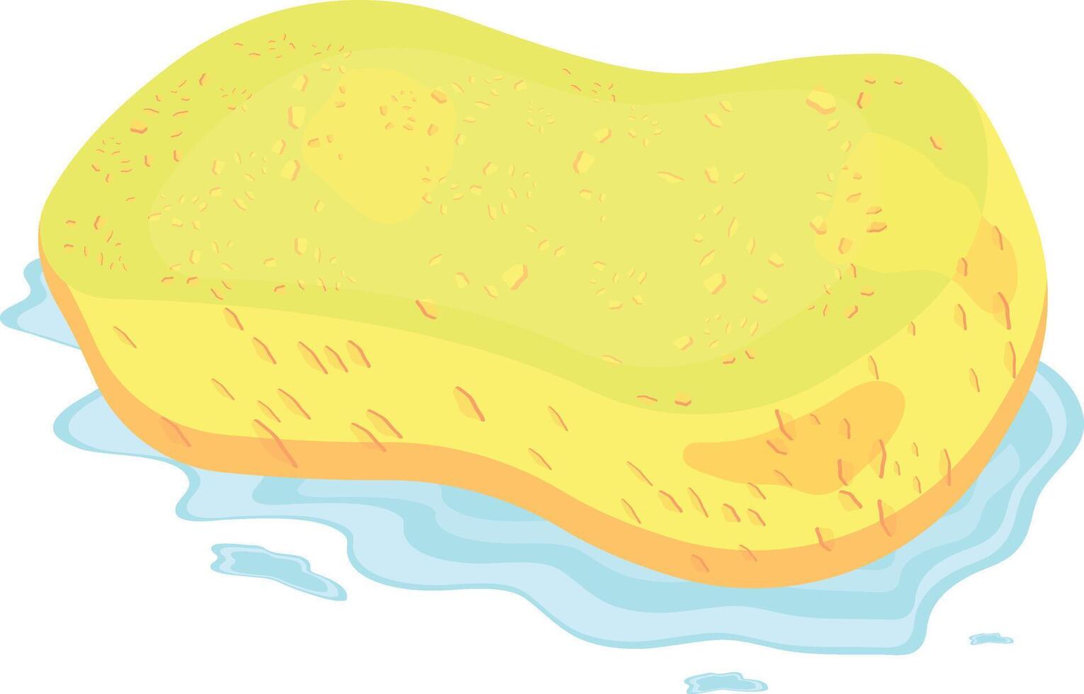 wet kitchen sponge vector