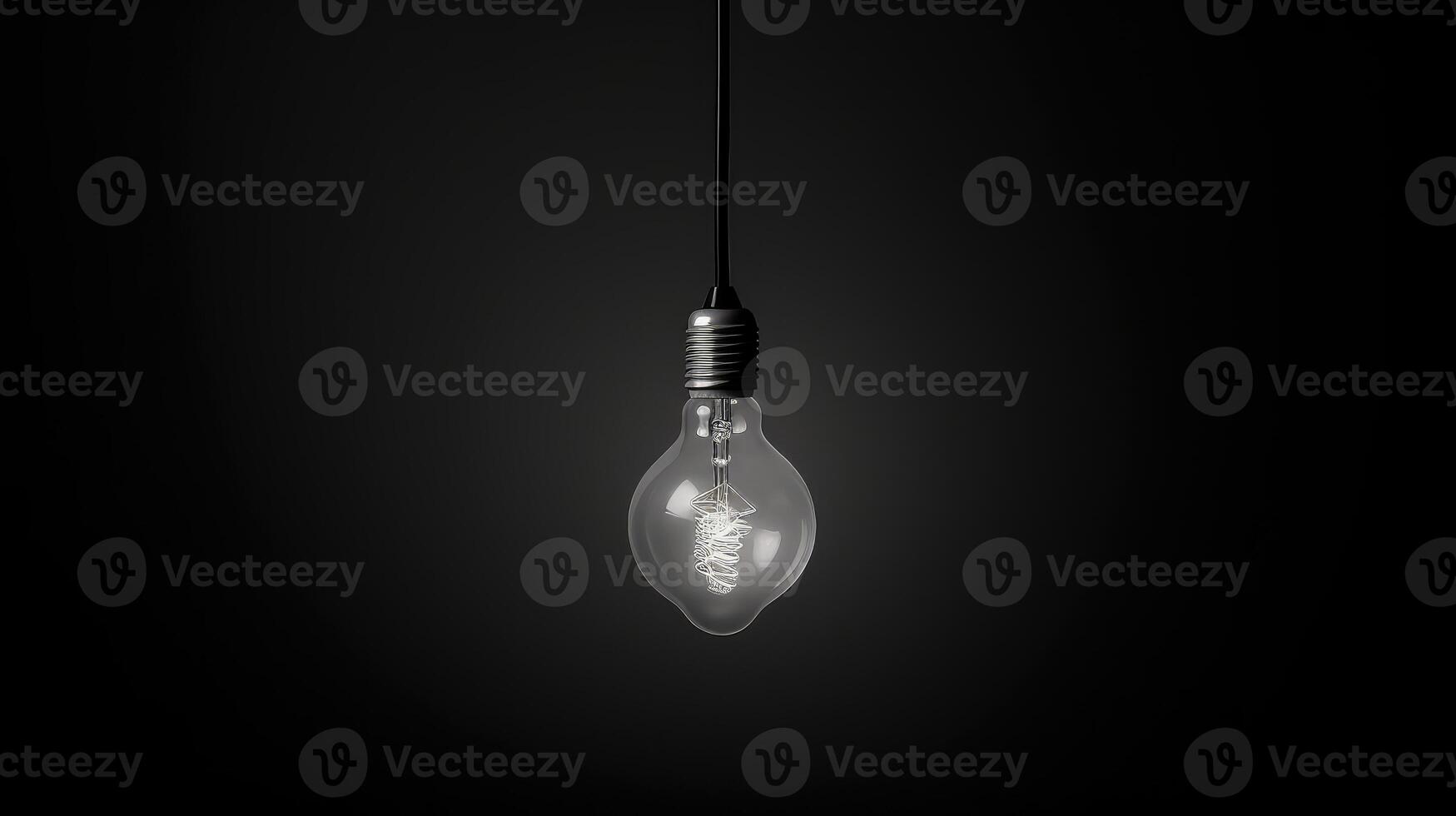 minimalist light bulb with cord photo