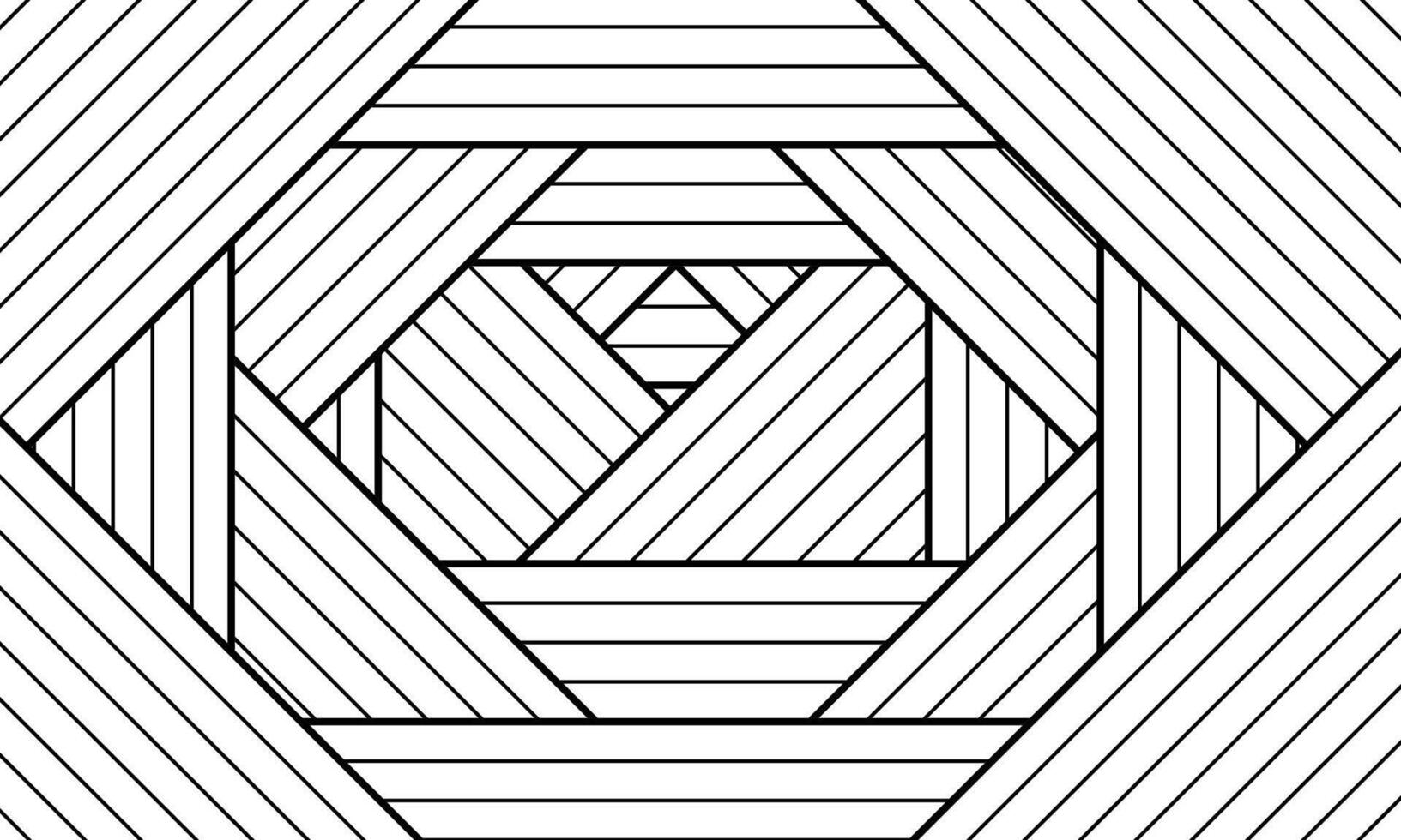 Retro black and white geometric pattern background, abstract triangle and square lines art. vector