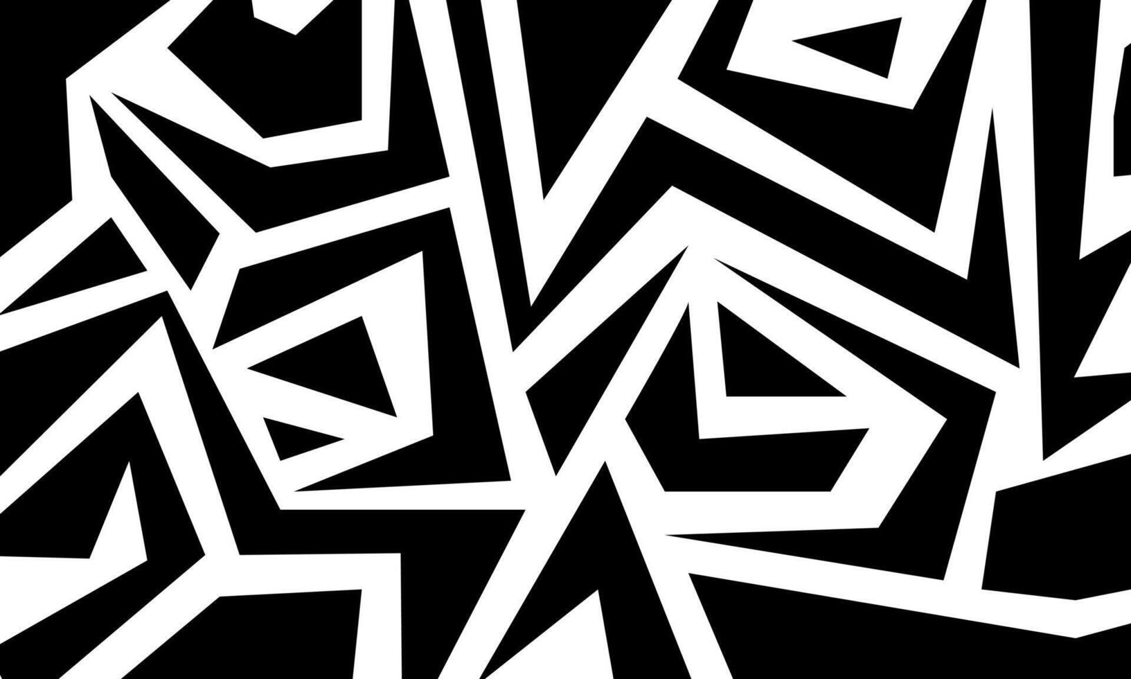Retro black and white geometric pattern background, triangle and square lines art. trendy style. vector