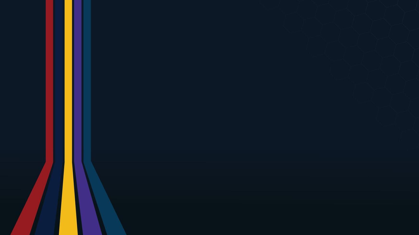 Colorful Striped Lines on Dark Background vector